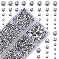 💎 sparkling 4000pcs mixed size hot fix round crystals gems glass stones - labrador silver logo