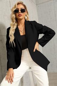 img 1 attached to 👩 Womens Oversized Blazers: Stylish Business Jackets for Suiting & Blazers