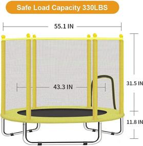 img 3 attached to 🎪 Small Kid Trampoline for Indoor/Outdoor Play - Safe & Fun Activity Trampoline for Kids Age 1-6