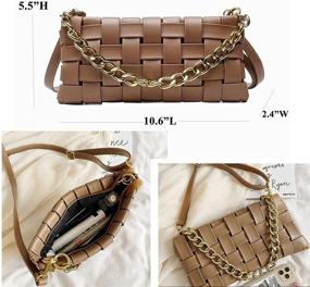 img 1 attached to Stylish Women’s Braided Shoulder Purse: Fashion Tote Handbag Crossbody Flapper Satchel Clutch Evening Bag