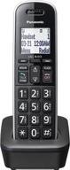 📞 panasonic kx-tgba85b compact cordless handset - large lcd, call block, caller id, line power mode, phonebook - add-on for tgb85x series (black) logo