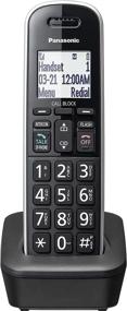 img 2 attached to 📞 Panasonic KX-TGBA85B Compact Cordless Handset - Large LCD, Call Block, Caller ID, Line Power Mode, Phonebook - Add-on for TGB85x Series (Black)