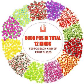 img 3 attached to 🍓 6000 Pieces Nail Art Fruit Slices - Colorful DIY Slime & Cellphone Decorations, 12 Styles