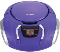 sylvania srcd261b portable cd boombox with am/fm radio (purple) logo