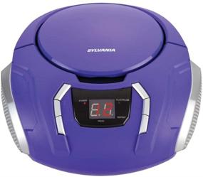 img 1 attached to Sylvania SRCD261B Portable CD Boombox With AM/FM Radio (Purple)