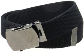 img 1 attached to Canvas Military Antique Silver Buckle Men's Belts and Accessories