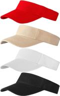 summer cotton visor hats 4-pack - trounistro adjustable sun sports caps логотип