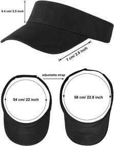 img 3 attached to Summer Cotton Visor Hats 4-Pack - Trounistro Adjustable Sun Sports Caps