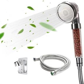 img 4 attached to High-Pressure Handheld Shower Head with Water Saving Features - Including 59 inch Replacement Hose and Holder for Dry Hair and Skin SPA