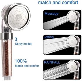 img 3 attached to High-Pressure Handheld Shower Head with Water Saving Features - Including 59 inch Replacement Hose and Holder for Dry Hair and Skin SPA