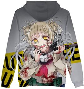 img 2 attached to 🔥 Boku No Hero-Academy Himiko Toga Hooded Sweatshirt: Long Sleeve Style for Fans