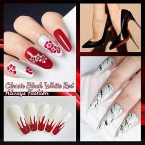 img 1 attached to 💅 Набор геля для ногтей BUPABUMAI - 24 шт. Осенне-зимние классические 20 цветов с 4 шт. укрепляющего базового покрытия и глянцево-матового верхнего слоя - Комплект Neon, Nude, Black, White, Red, Gold, Silver - Soak Off UV Nail Gel Polish Starter Gift Box - 6 мл / 0,2 унции.