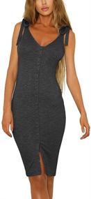 img 4 attached to Eliacher Adjustable Sleeveless Bodycon Dresses Women's Clothing