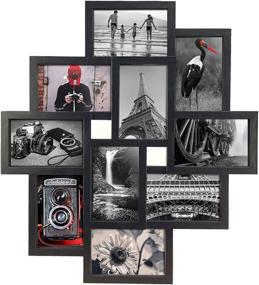 img 4 attached to 🖼️ Stylish 10 Opening 4x6 Black Collage Picture Frame for Multiple 4 by 6 inch Photos