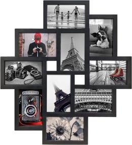 img 1 attached to 🖼️ Stylish 10 Opening 4x6 Black Collage Picture Frame for Multiple 4 by 6 inch Photos