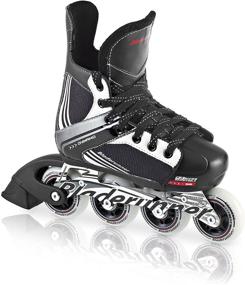 img 1 attached to 🏒 Rollerblade Bladerunner Dynamo Jr Adjustable Hockey Inline Skate - Black/Red - Inline Skates