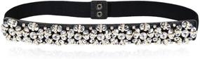 img 4 attached to Dorchid Crystal Waistbands: Enhance Your Style with Champagne Women's Accessories