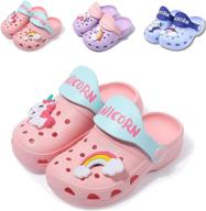 🦄 lightweight shockproof non slip boys' unicorn slipper shoes logo