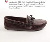 minnetonka original cowhide driving moccasin men's shoes for loafers & slip-ons logo