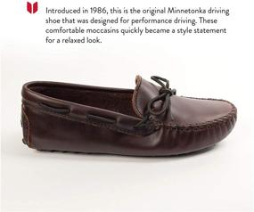 img 4 attached to Minnetonka Original Cowhide Driving Moccasin Men's Shoes for Loafers & Slip-Ons