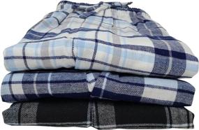 img 2 attached to Cozy Comfort: AMERICAN ACTIVE Cotton Flannel Pajama Set for Men