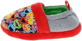 img 2 attached to Sesame Street Toddler Slippers: Elmo, Cookie Monster, Big Bird, Abby Cadabby - Character Print Comfy Footwear