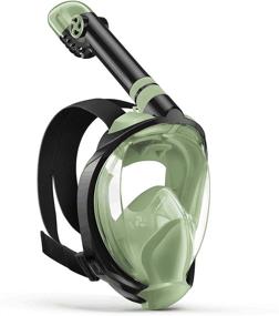 img 4 attached to 🤿 Zenoplige Full Face Snorkel Mask - Premium Safety Breathing System, 180 Panoramic Foldable Anti-Fog Anti-Leak Diving Mask for Adults & Children - Includes Detachable Camera Mount
