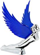 🏃 gg grand general 48107 blue 8x8 chrome flying goddess hood ornament with windriders logo