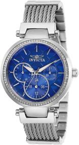 img 4 attached to 🕰️ Стильные женские часы Invicta Angel кварцевые для повседневной носки - золотые и серебряные нержавеющей стали, кабельный ремешок (модель: 28919, 28916)