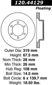 img 1 attached to Upgrade Your Vehicle's Front Right Brake System with StopTech 127.44129R Sport Drilled/Slotted Brake Rotor - 1 Pack