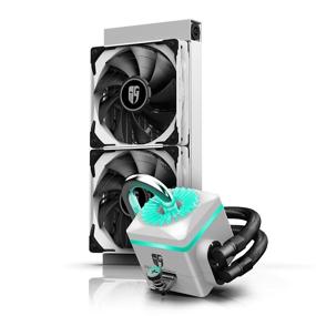 img 3 attached to 🌊 DEEPCOOL Captain 240X WH RGB AIO CPU Liquid Cooler: Anti-Leak Tech, Stainless Steel Pipe, Cable Controller, 12V 4-pin RGB Header Control, 3-Year Warranty!