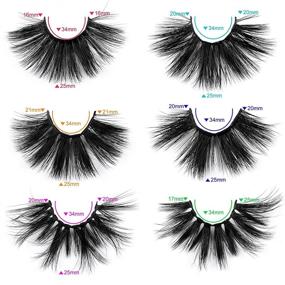 img 2 attached to ALICE Lashes: Enhance Your Eyes with Dramatic Long Fake Eyelashes - 24 Pairs, 6 Styles, Mixed Thick Fluffy Volume - 25MM 5D Strip Eye Lashes