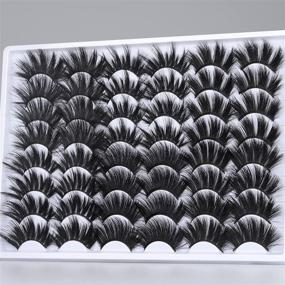 img 1 attached to ALICE Lashes: Enhance Your Eyes with Dramatic Long Fake Eyelashes - 24 Pairs, 6 Styles, Mixed Thick Fluffy Volume - 25MM 5D Strip Eye Lashes