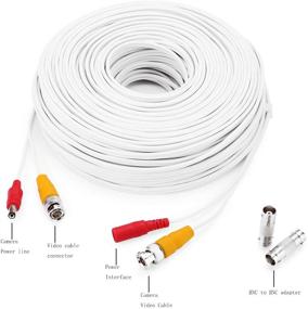 img 3 attached to 🔌 150ft Siamese Video and Power Security Camera Extension Cord with 2 Female Connectors - Compatible with All Max 5MP HD CCTV DVR Surveillance System