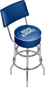 img 2 attached to Ultimate Comfort and Style: Bud Light Padded Swivel Bar Stool with Back