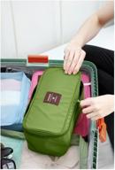 👜 vanki 1 pc portable travel drawer dividers closet organizers bra underwear storage bag in green логотип