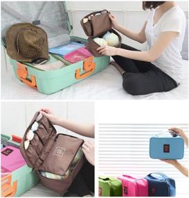 img 1 attached to 👜 VANKI 1 PC Portable Travel Drawer Dividers Closet Organizers Bra Underwear Storage Bag in Green