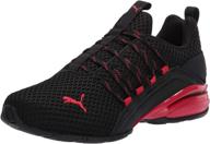 puma axelion sneaker 👟 black: high-performance men's athletic shoes logo