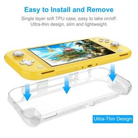img 2 attached to 🎮 [Updated] Fyoung Soft TPU Cover Case for Nintendo Switch Lite - Clear Protective Grip Case for Nintendo Switch Lite 2019 - Enhanced SEO