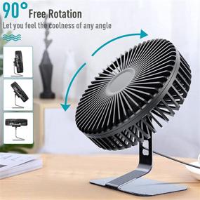 img 2 attached to 💨 Compact and Quiet 6'' USB Desk Fan for Office and Personal Use"