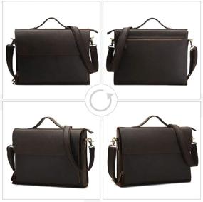img 2 attached to Leathario Briefcase Shoulder Messenger Business Laptop Accessories