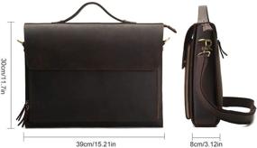 img 3 attached to Leathario Briefcase Shoulder Messenger Business Laptop Accessories