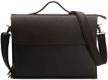 leathario briefcase shoulder messenger business laptop accessories logo