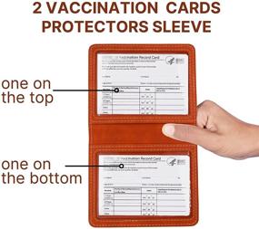 img 2 attached to 🧳 Leather Vaccine Protector Wallet for Enhanced Vaccination Safety