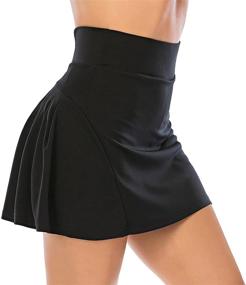 img 3 attached to 🎾 Women's Pleated Tennis Skirts with Pocket Shorts - Athletic Golf Skorts for Activewear, Running, Workout, Sports