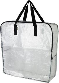 img 3 attached to 🛍️ IKEA Clear Extra Large Clothing Storage Bag - Under Bed, Garage, Recycling (1)