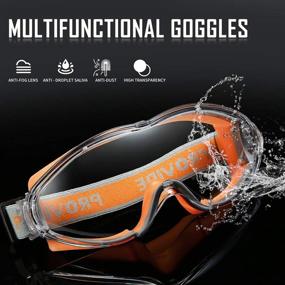 img 2 attached to JABC Glasses Splash Proof Anti Fog Anti Scratch