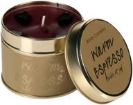 ☕️ bomb cosmetics warm espresso scented tin candle - coffee, caramel & chocolate fragrance with pure black pepper & vetivert essential oils - vegan friendly - 30-35 hour burn time логотип