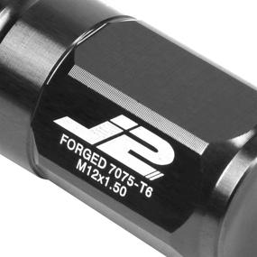 img 2 attached to J2 Engineering LN-T7-007-15-BK Black 7075 Aluminum 20Pcs L: 50mm Close End Lug Nut w/Socket Adapter - Enhanced Performance and Sleek Design for M12X1.5 Threads