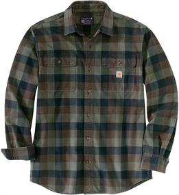 img 1 attached to 👕 Men's Clothing: Carhartt Heavyweight Flannel Sleeve 3X Large Shirts